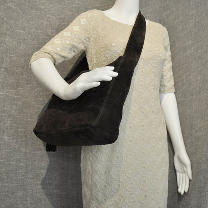 Chanel Suede Tassel CC Shoulder Bag Brown 2 of 8