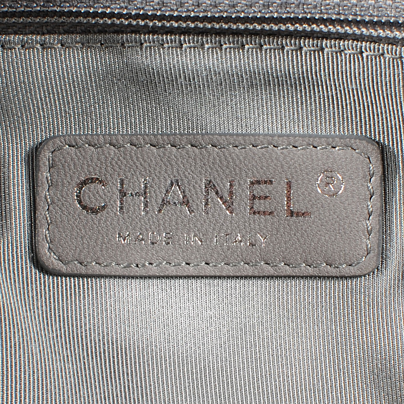 Nylon Quilted Tweed Stitch Bubble Flap Grey