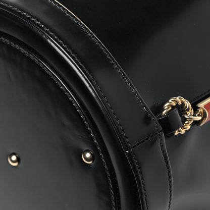 Gucci Lambskin Vinyl Enamel Mini Bucket Bag Black Ruggine 10 of 11
