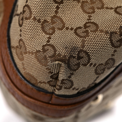Gucci Monogram Cellarius Calfskin Medium Bella Hobo Beige Ebony Cuir 19 of 36