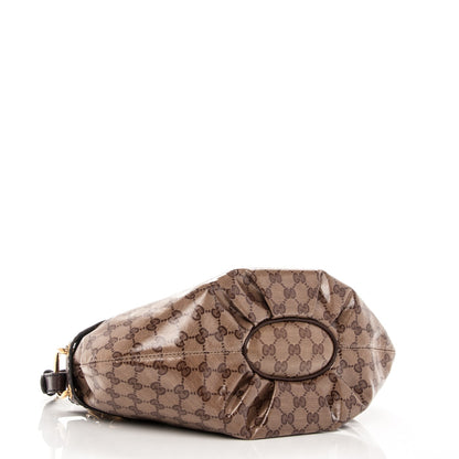 Gucci Crystal Monogram Babouska Hobo Dark Brown 4 of 7
