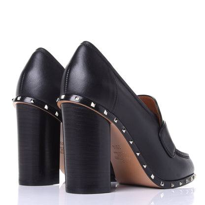 Valentino Garavani Nappa Soul Rockstud Loafer 100mm Pumps 35.5 Black 4 of 11