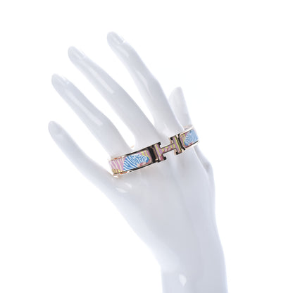 Hermes Enamel Narrow Print Zebres De Tanzania Clic Clac H Bracelet PM Color Patch 2 of 6
