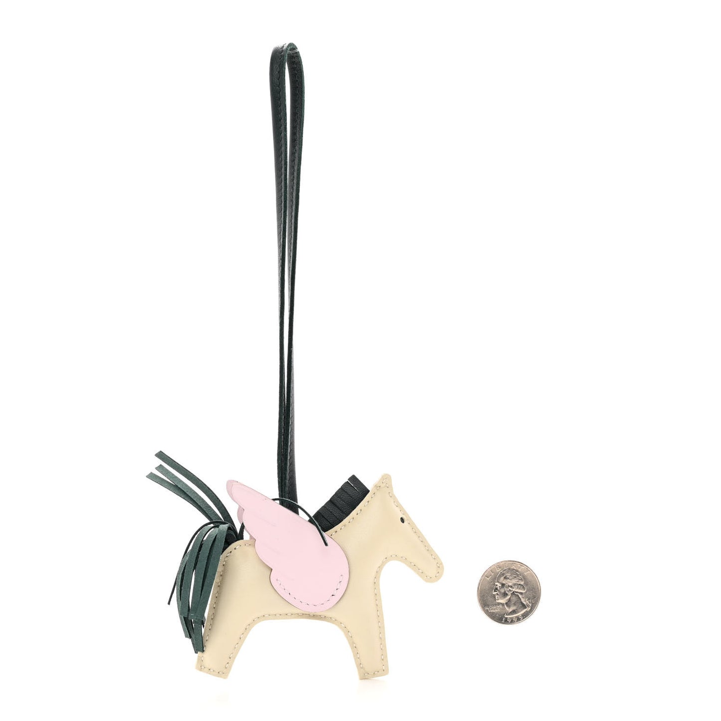 Milo Lambskin Grigri Rodeo Pegase Horse Bag Charm PM Nata Mauve Sylvestre Vert Cypress