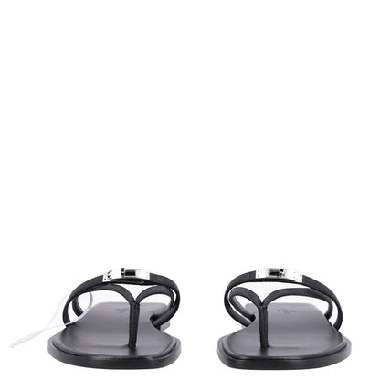 Hermes Calfskin Miss Sandals 39 Black 3 of 8