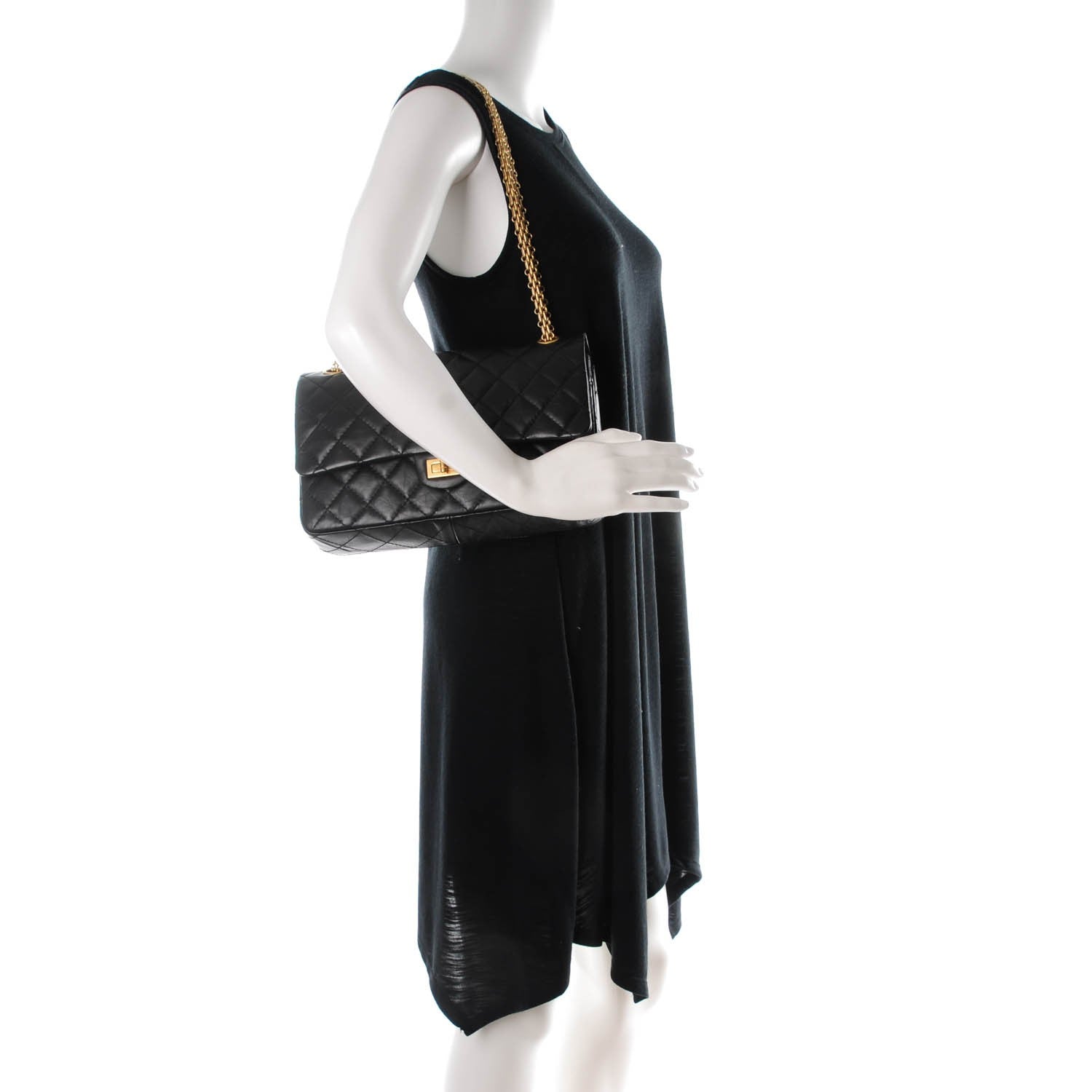 Chanel Aged Calfskin Quilted 2.55 Reissue 226 Flap Black 2 of 7