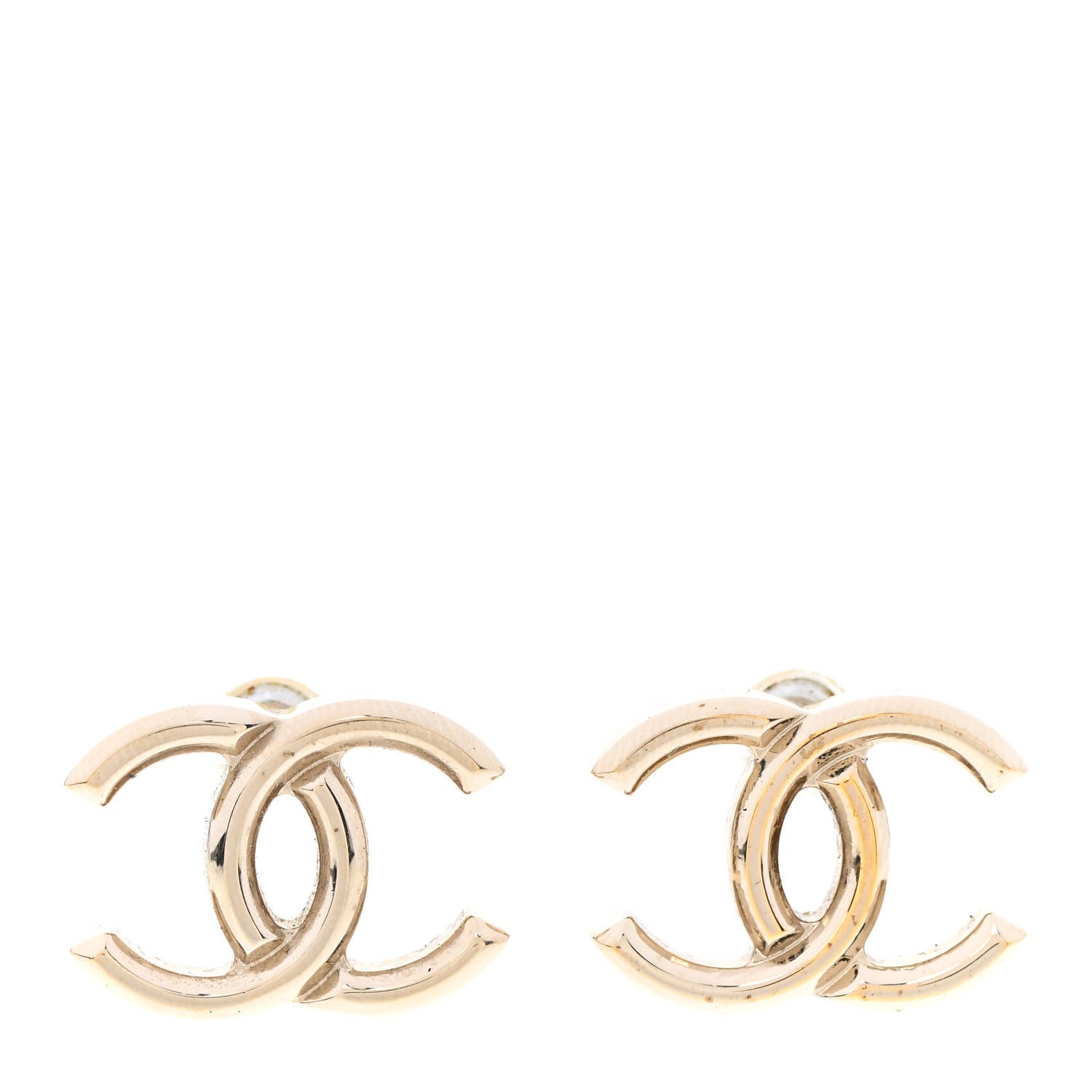 Chanel Metal CC Earrings Gold 1 of 4