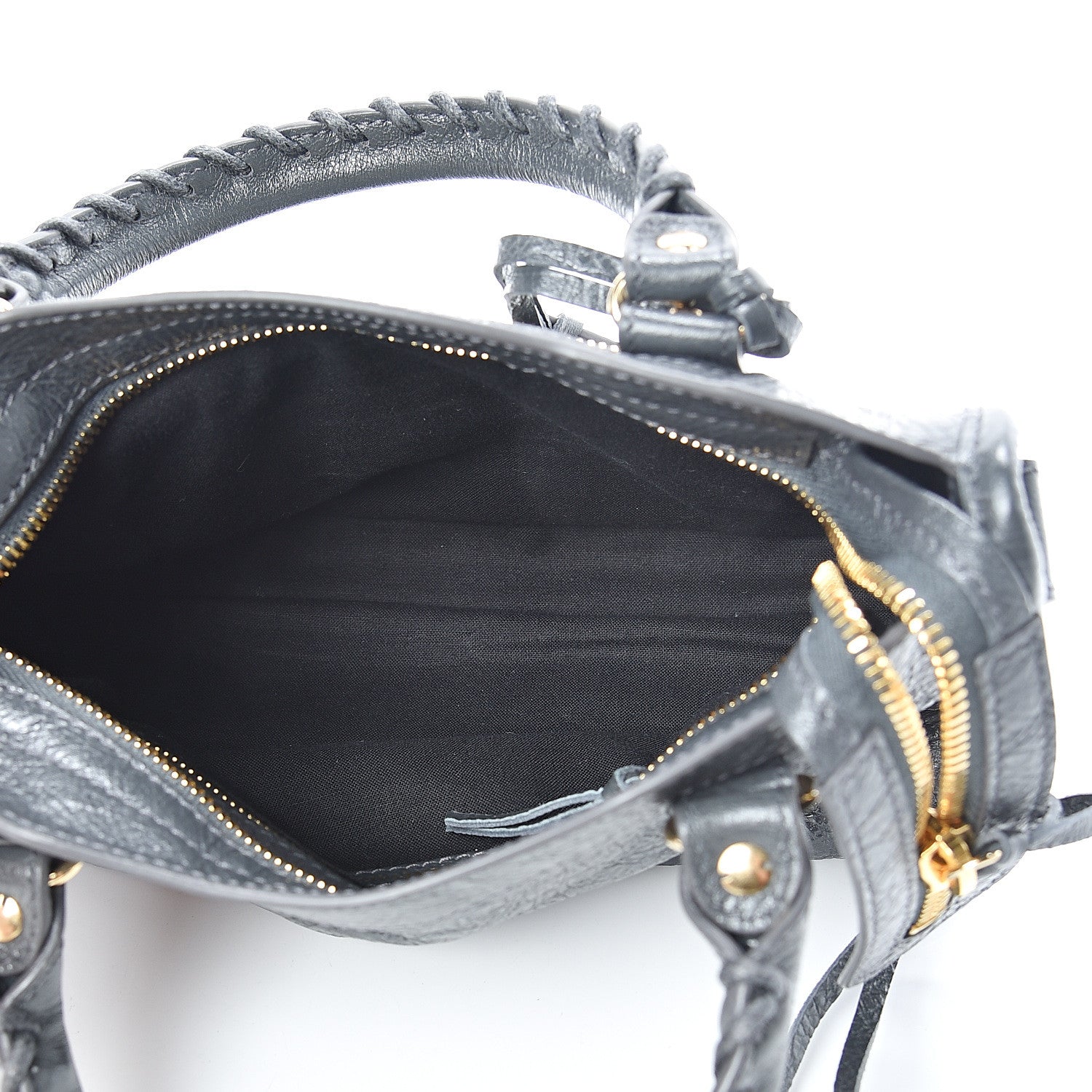 Balenciaga Agneau Classic Gold Hardware Mini City Gris Fossile 4 of 8