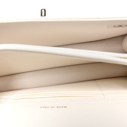 Chanel Lambskin Quilted Crystal Top Handle Rectangular Flap White 5 of 13