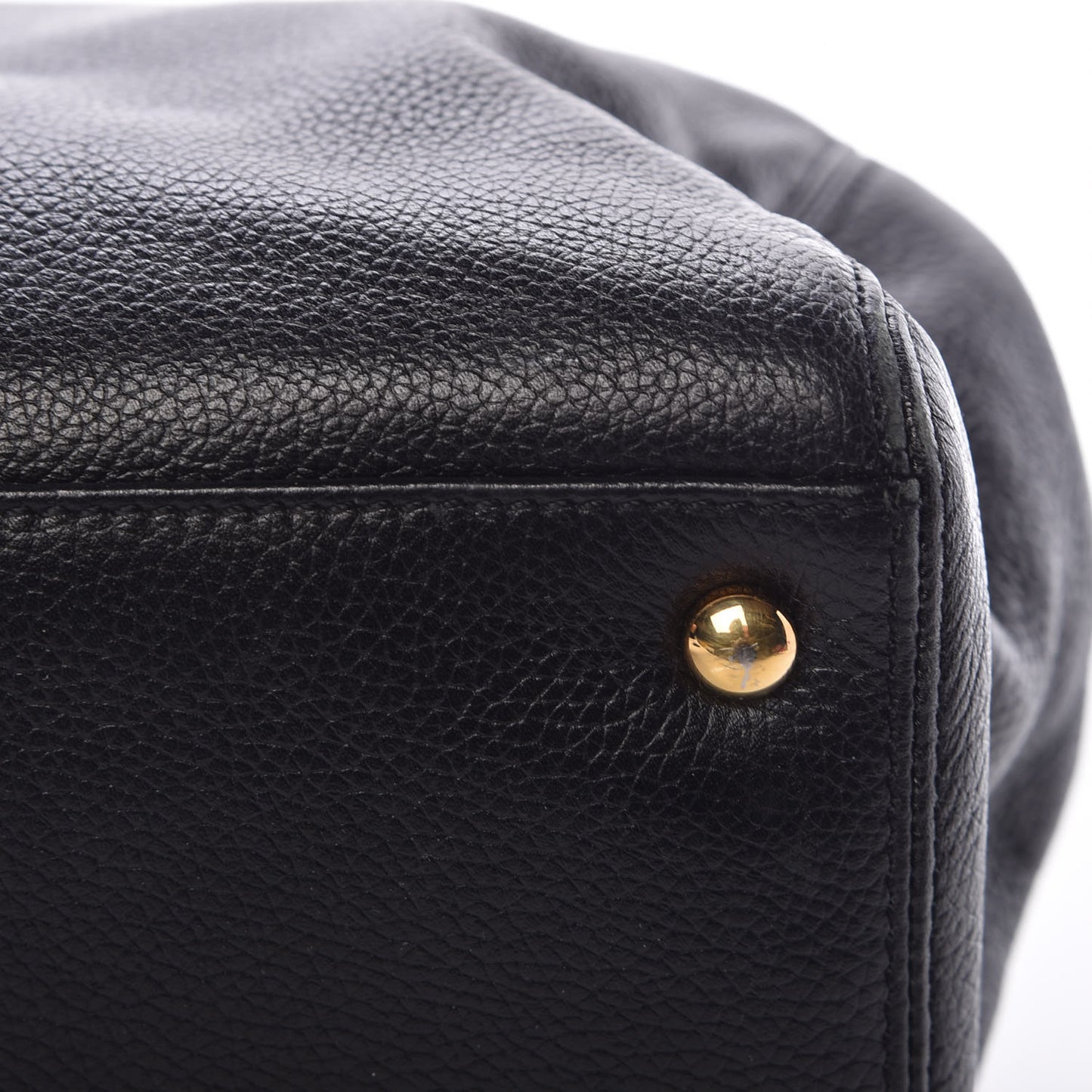 Calfskin Cerf Executive Shopper Tote Black