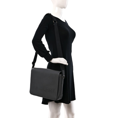 Burberry Calfskin Logo Messenger Charcoal Grey 2 of 13