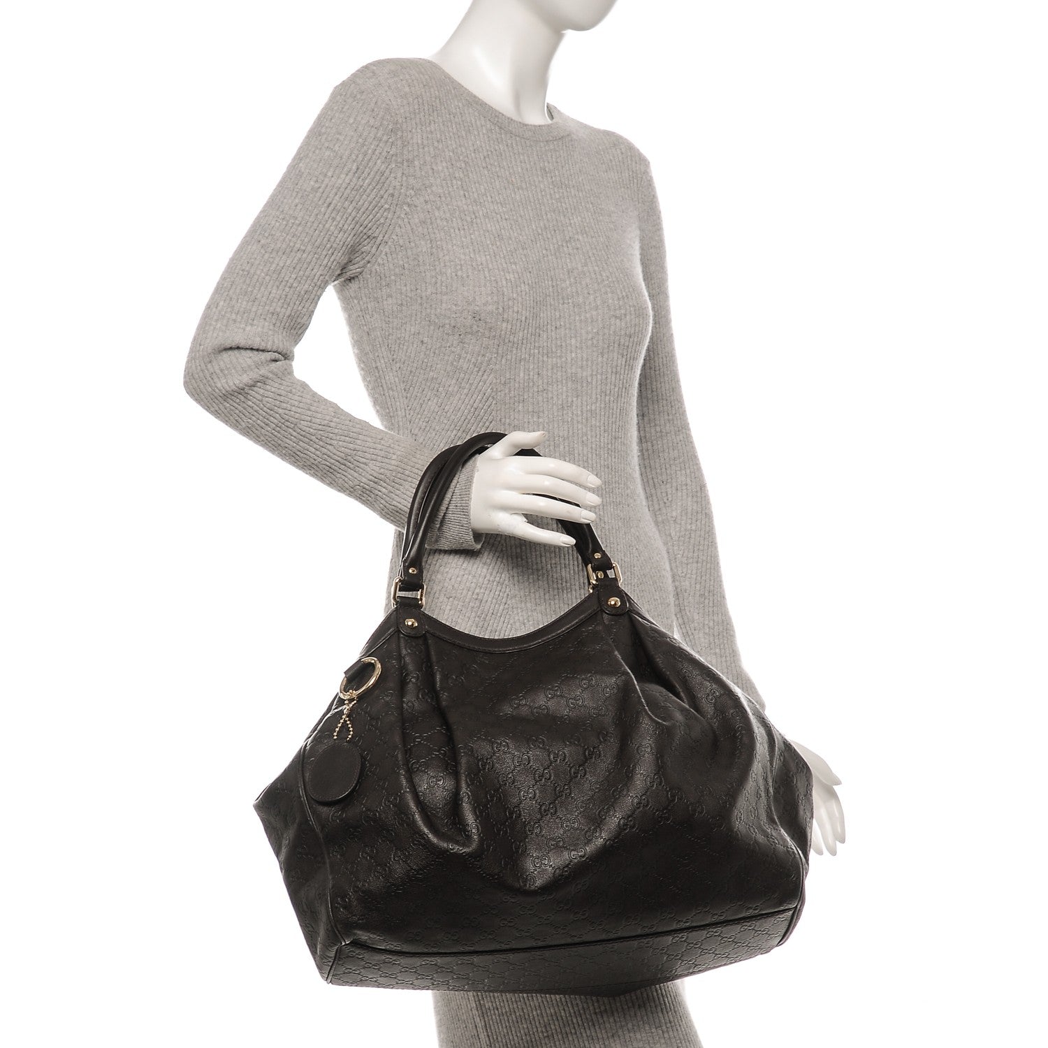 Gucci Guccissima Vitello Tender Large Sukey Tote Testa di Moro 2 of 6
