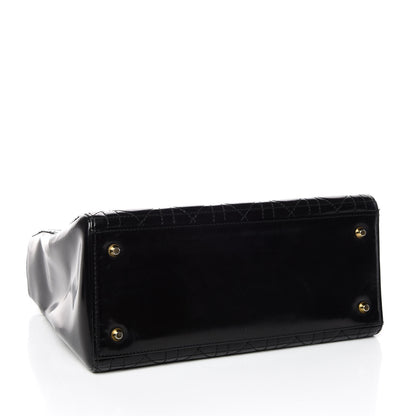 Christian Dior Patent Cannage Medium Lady Dior Black 6 of 15