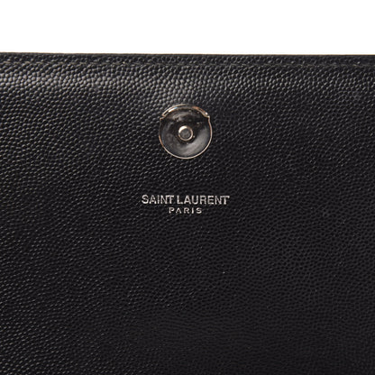 Saint Laurent Grain De Poudre Medium Classic Monogram Kate Satchel Black 7 of 10