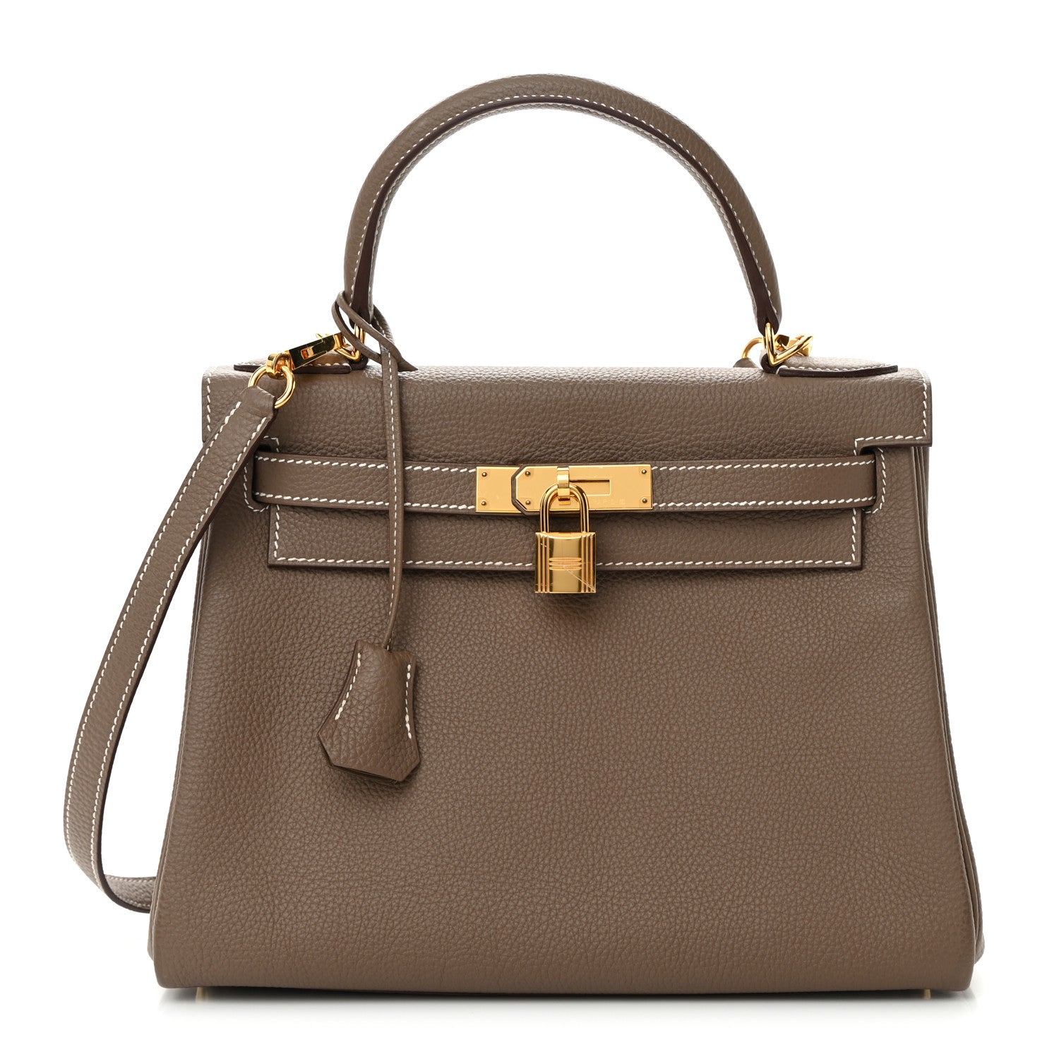 Hermes Togo Kelly Retourne 28 Etoupe 1 of 13