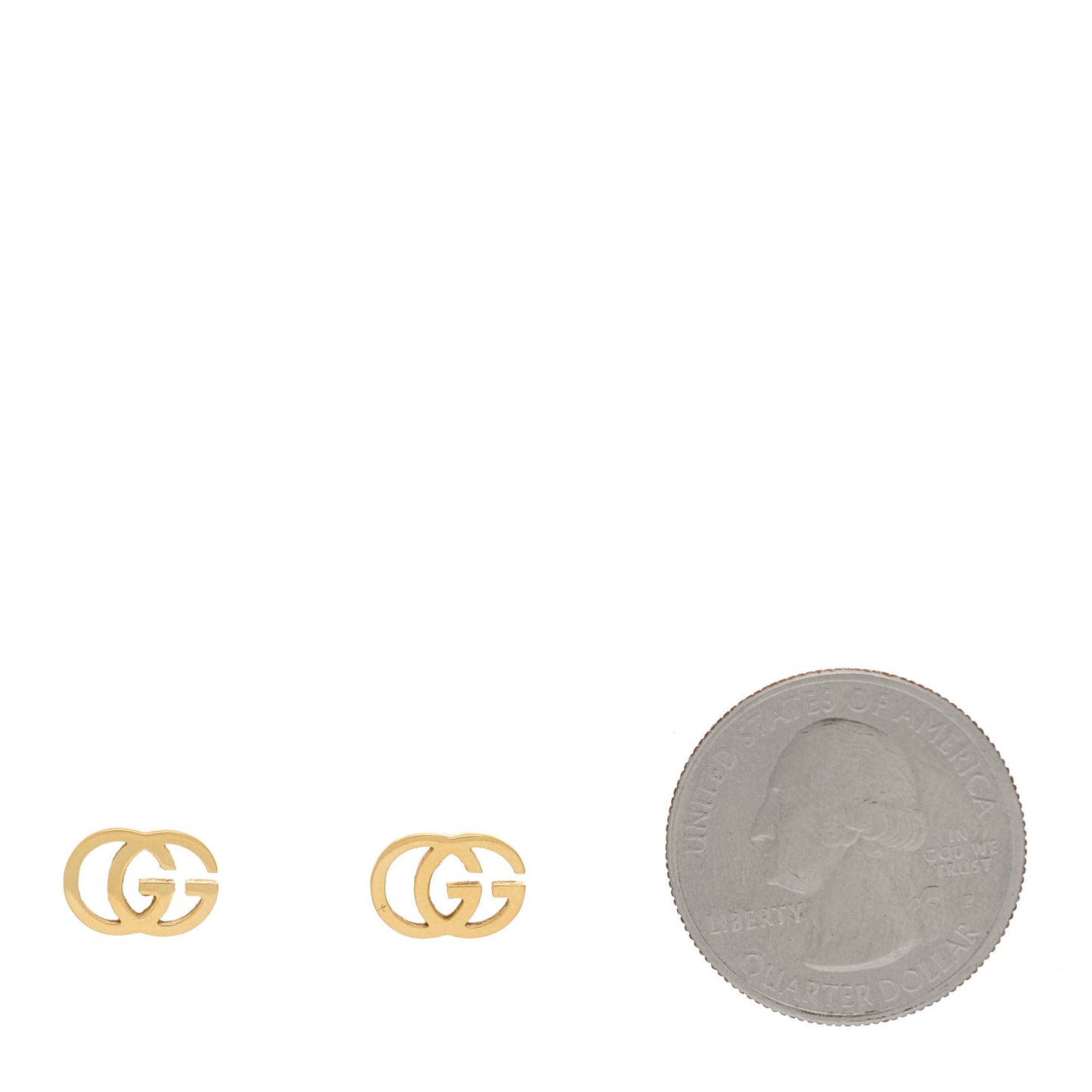 18K Yellow Gold GG Tissue Stud Earrings
