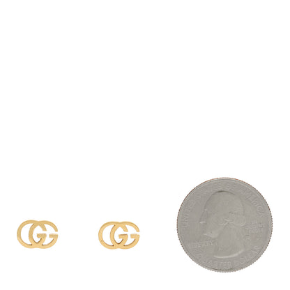 Gucci 18K Yellow Gold GG Tissue Stud Earrings 2 of 5