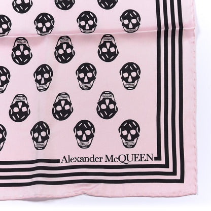 Alexander McQueen Silk Skull Scarf Pink Black 2 of 3