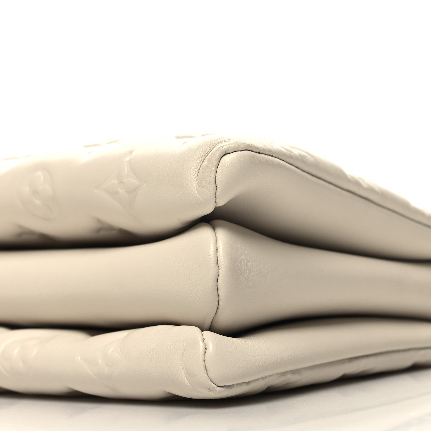 Louis Vuitton Lambskin Embossed Monogram Coussin PM Beige Cream 11 of 11