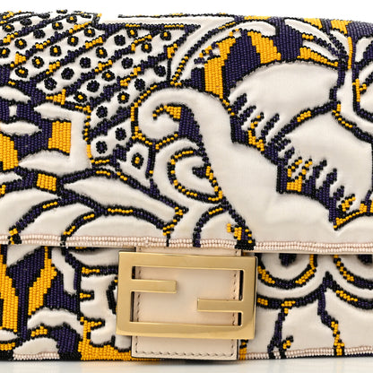 Fendi Satin Beaded Embroidered Baguette Multicolor 7 of 9