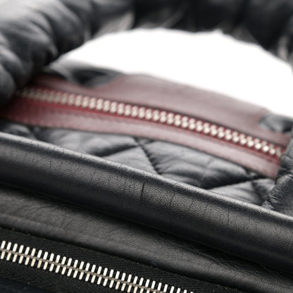 Chanel Nylon Quilted Coco Cocoon Medium Reversible Tote Black Red 15 of 17