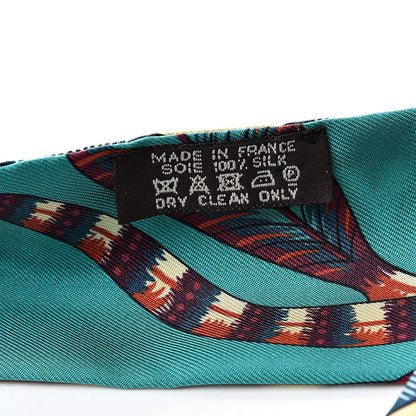 Hermes Silk The Savana Dance Twilly Vert Prune Bordeaux 3 of 5