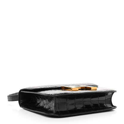 Hermes Shiny Alligator Constance 23 Black 4 of 9