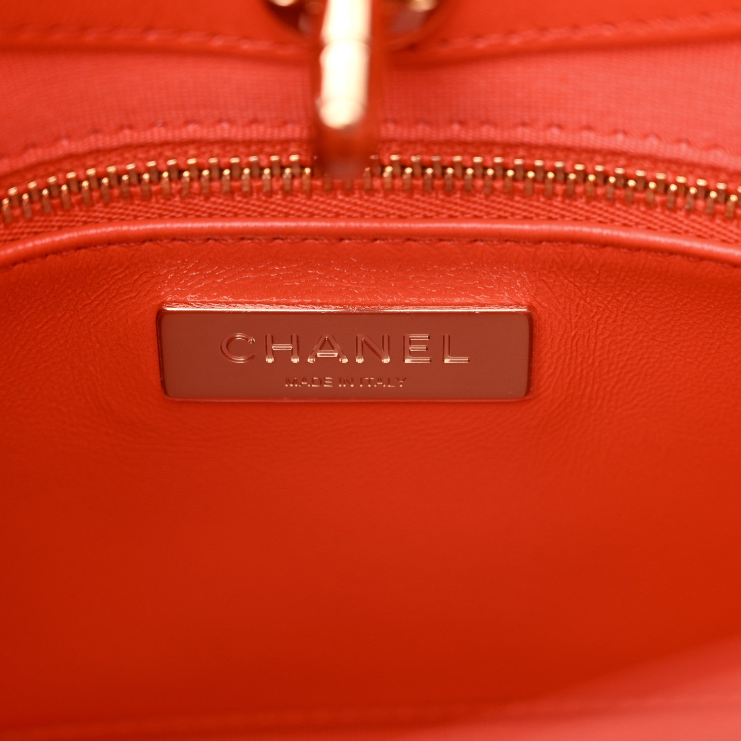 Chanel Shiny Lambskin Quilted Mini 31 Shopping Bag Orange 6 of 10