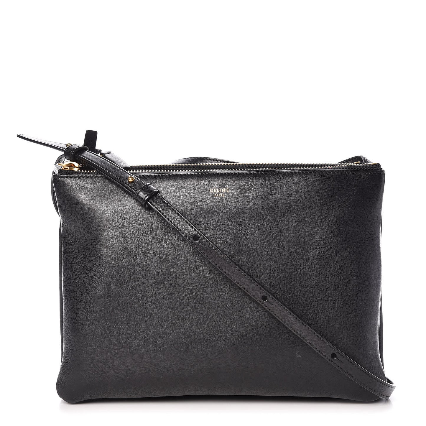 Lambskin Large Trio Crossbody Bag Black