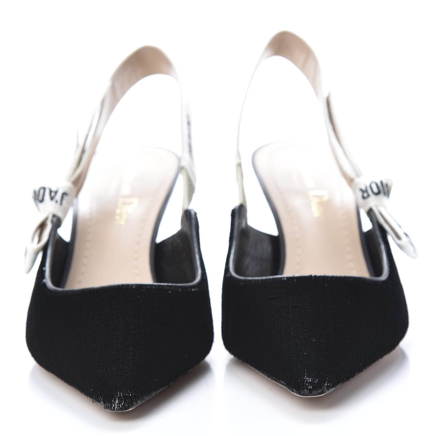 Christian Dior Shiny Velvet Ribbon J'Adior Slingback 65mm Pumps 36 Black 2 of 10