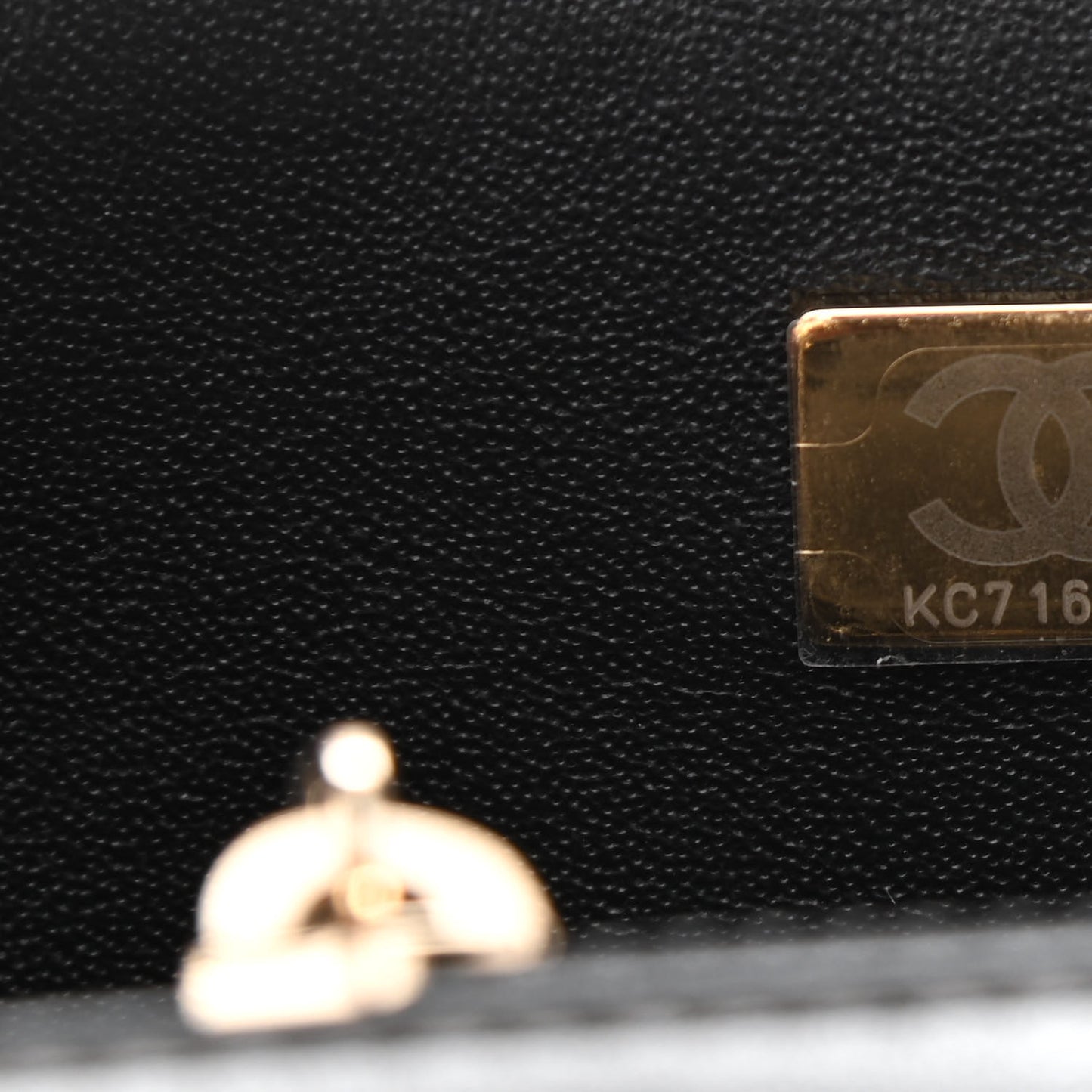 Lambskin Quilted Mini Rectangular Flap Black