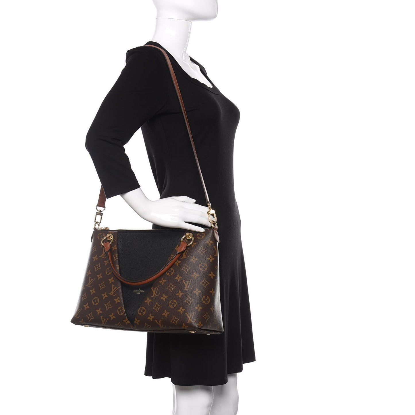 Monogram V Tote MM Black