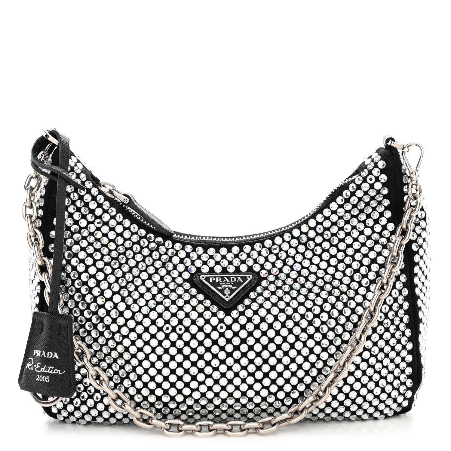 Prada Satin Crystal Re-Edition 2005 Shoulder Bag Cristal 1 of 10