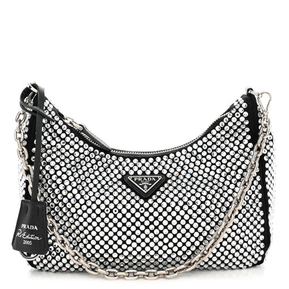 Prada Satin Crystal Re-Edition 2005 Shoulder Bag Cristal 1 of 10