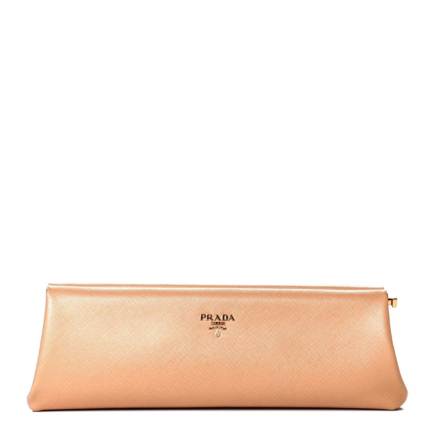 Prada Saffiano Lux East West Frame Clutch Cammeo 1 of 6