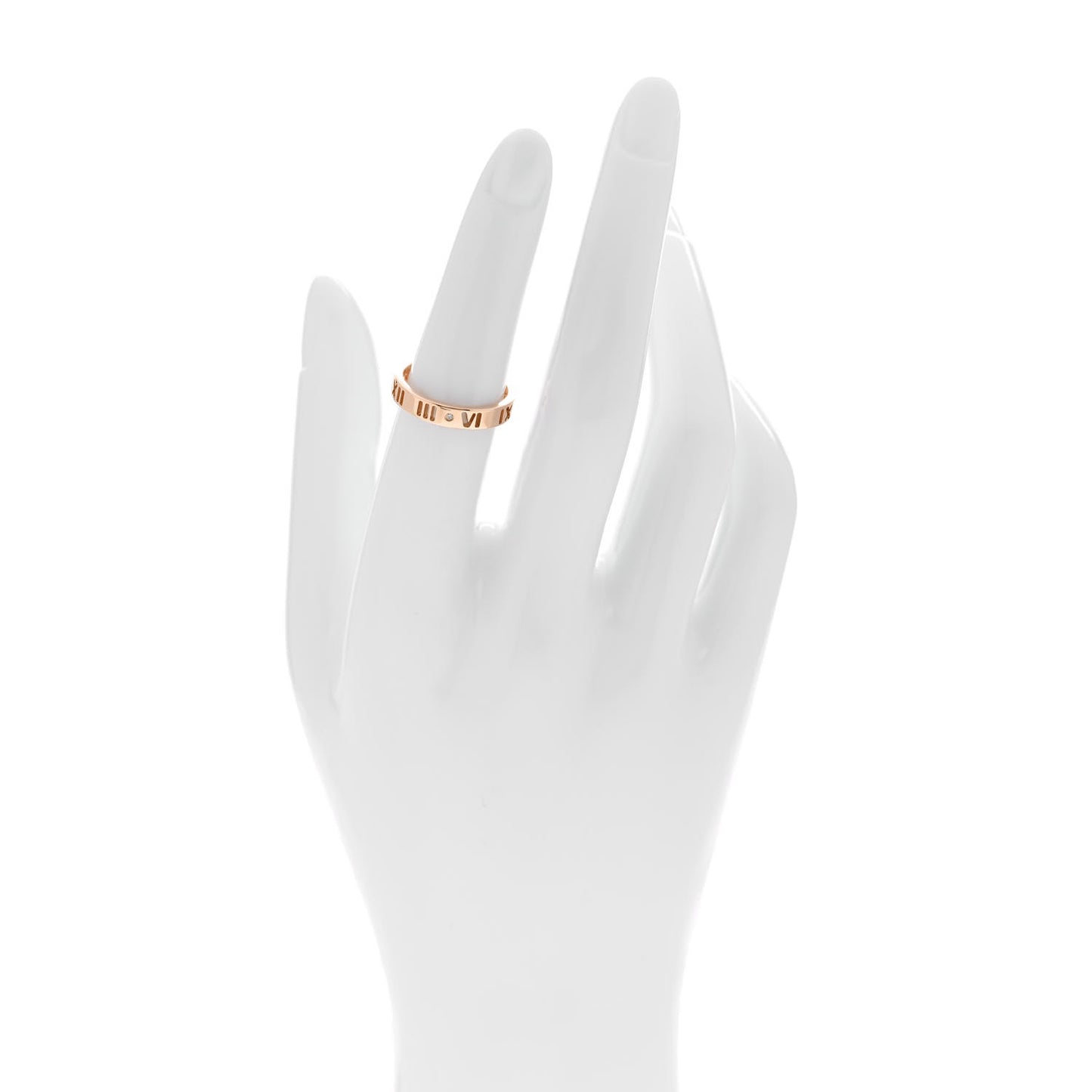 18K Rose Gold Diamond Atlas Pierced Ring 51 5.75