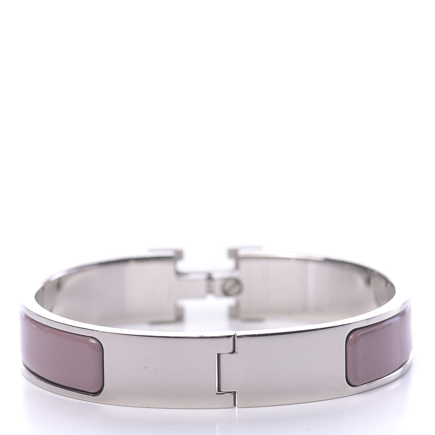 Hermes Enamel Narrow Clic Clac H Bracelet PM Rose Poudre 3 of 4