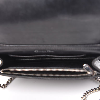 Christian Dior Grained Calfskin Diorama Wallet on Chain Pouch Black 5 of 18