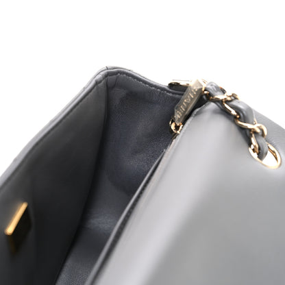 Chanel Lambskin Quilted Mini Rectangular Flap Dark Grey 11 of 11