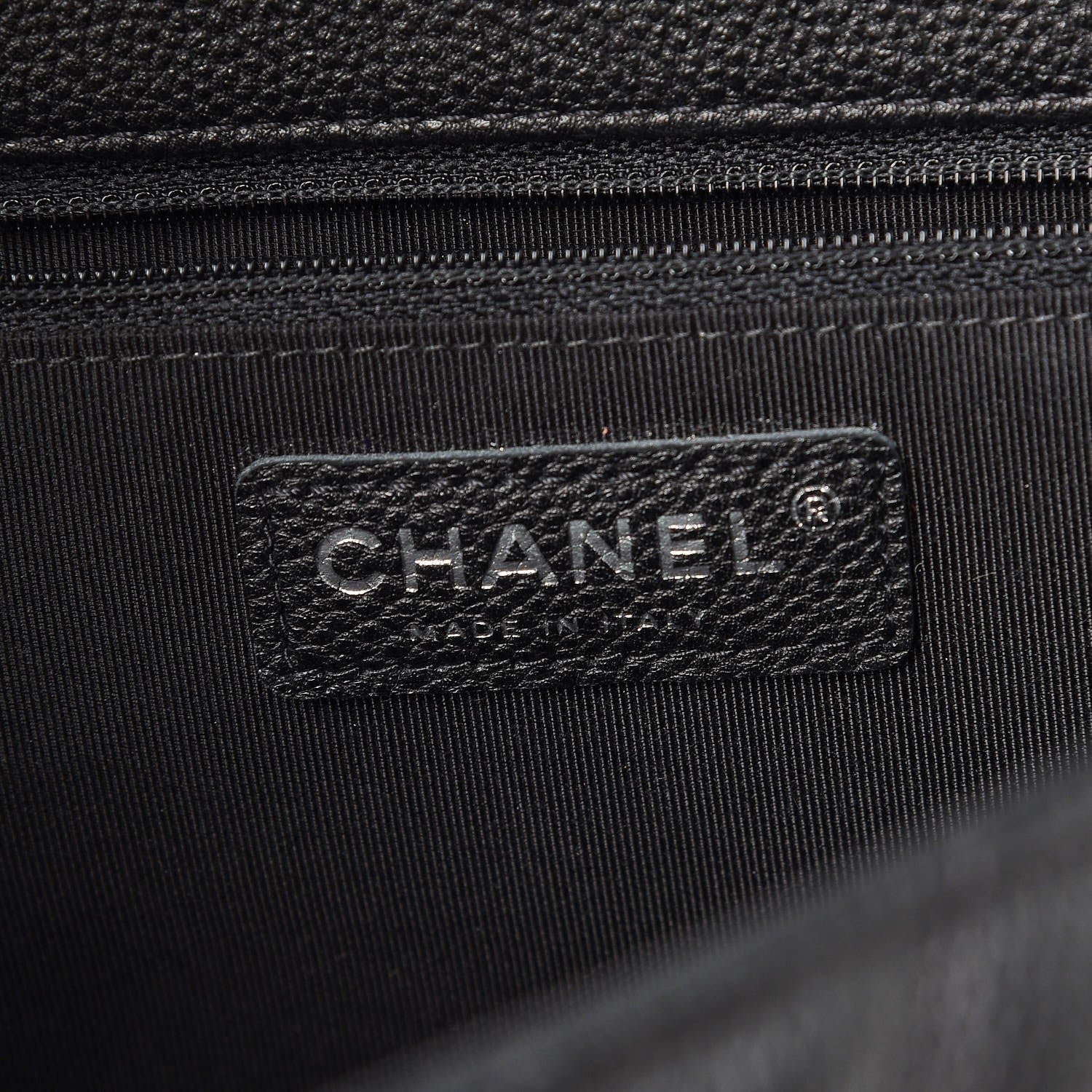 Chanel Caviar Chevron Quilted Large Puffy CC Flap Black 6 of 9