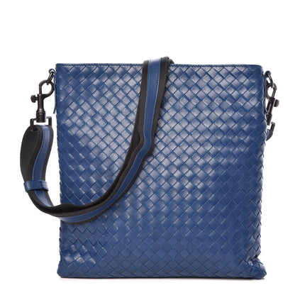 Bottega Veneta Nappa Intrecciato VN Crossbody Messenger Bag Blatic Blue 1 of 8