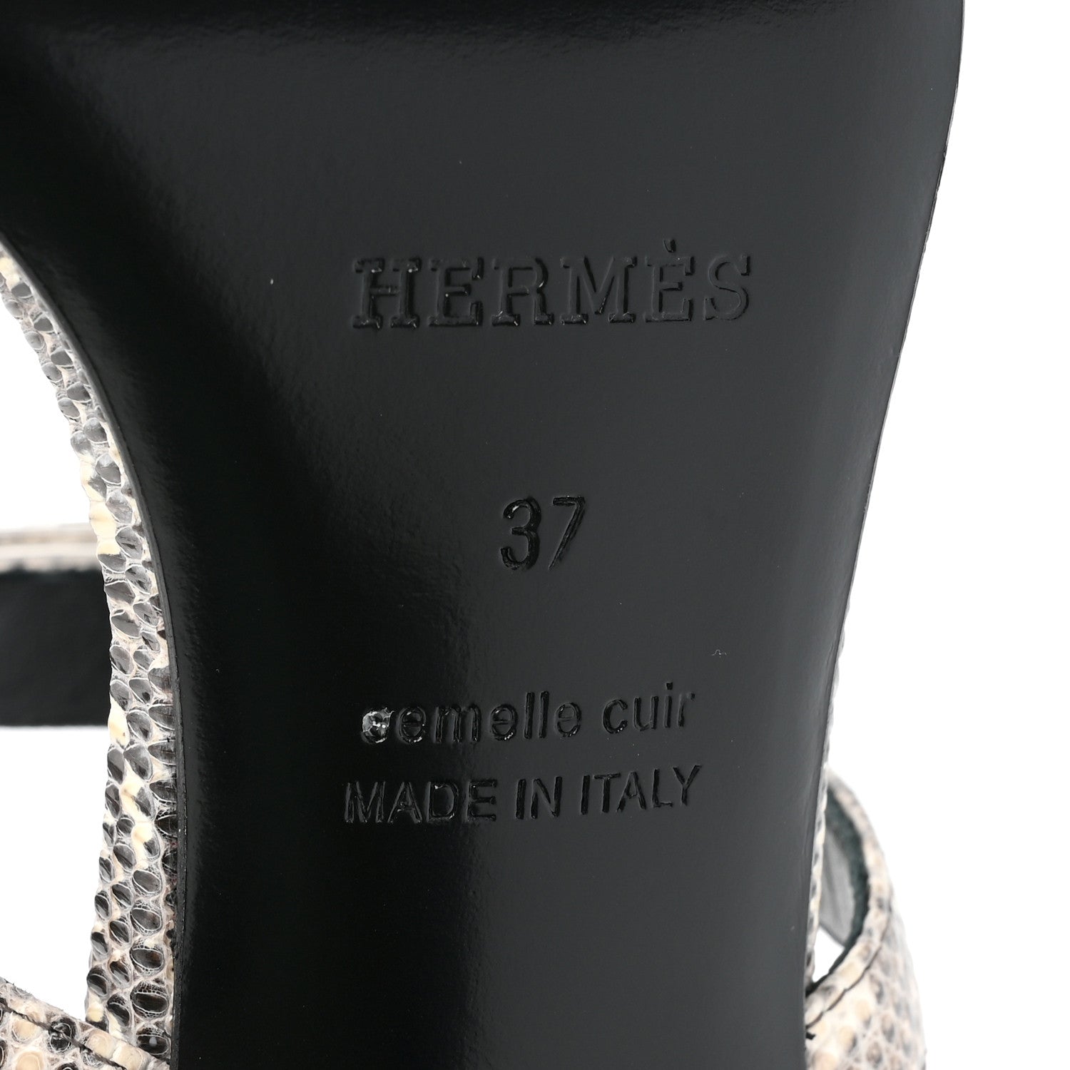 Hermes Lizard Glamour 95 Sandals 37 Ombre 6 of 10
