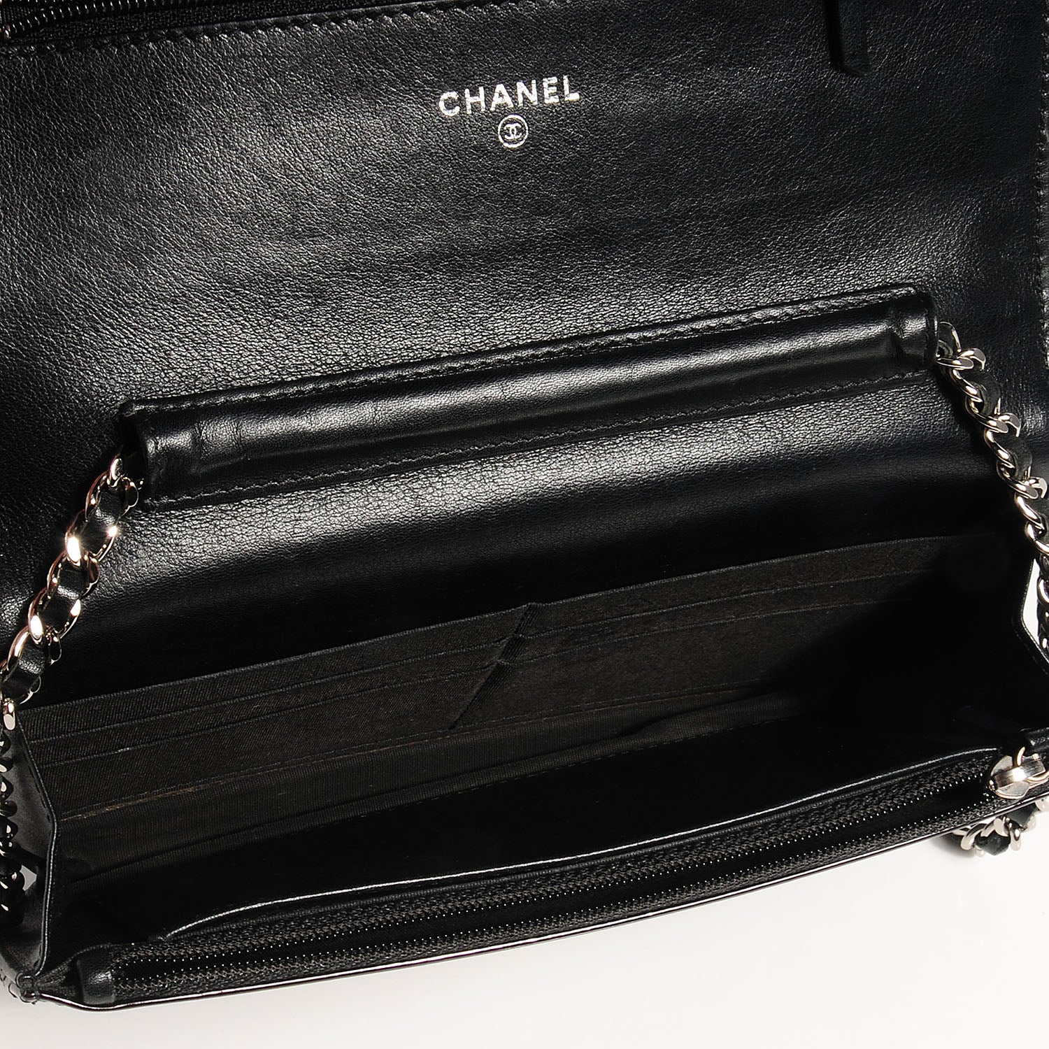 Chanel Patent Quilted Brilliant Wallet On Chain WOC Bordeaux Clair 6 of 9