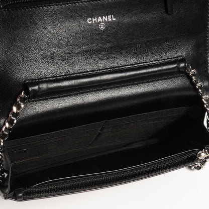 Chanel Patent Quilted Brilliant Wallet On Chain WOC Bordeaux Clair 6 of 9