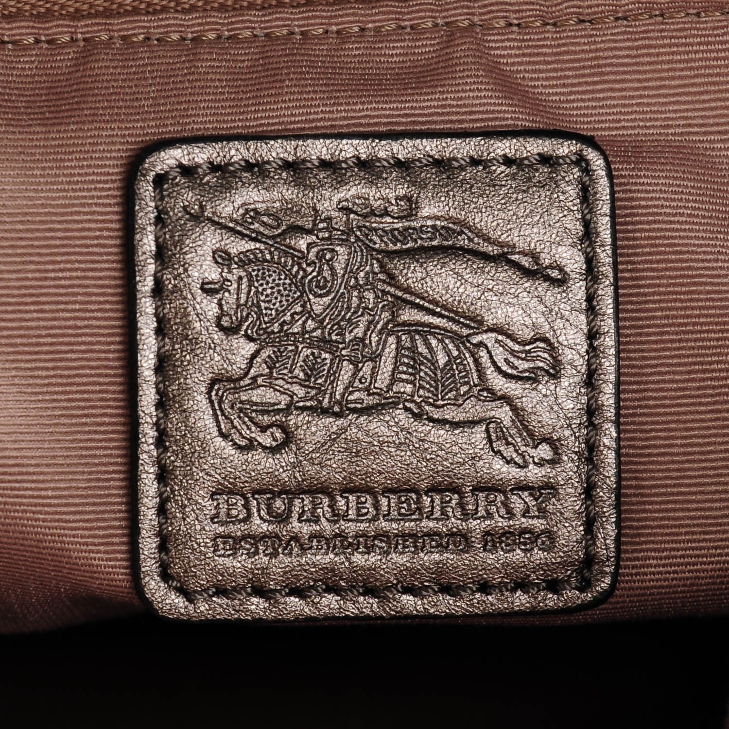 Burberry Nova Check Embossed Convertible Satchel Pewter 6 of 8