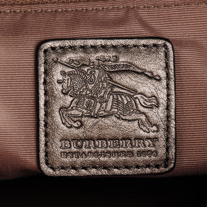 Burberry Nova Check Embossed Convertible Satchel Pewter 6 of 8
