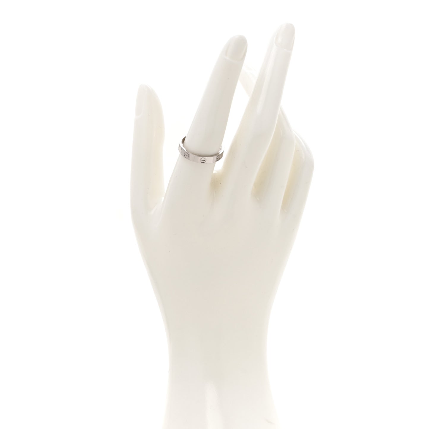 18K White Gold 3.5mm LOVE Wedding Band Ring 58 8.5