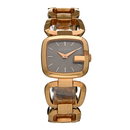 Gucci Stainless Steel 24mm G-Gucci Square Quartz Watch Brown 1 of 4