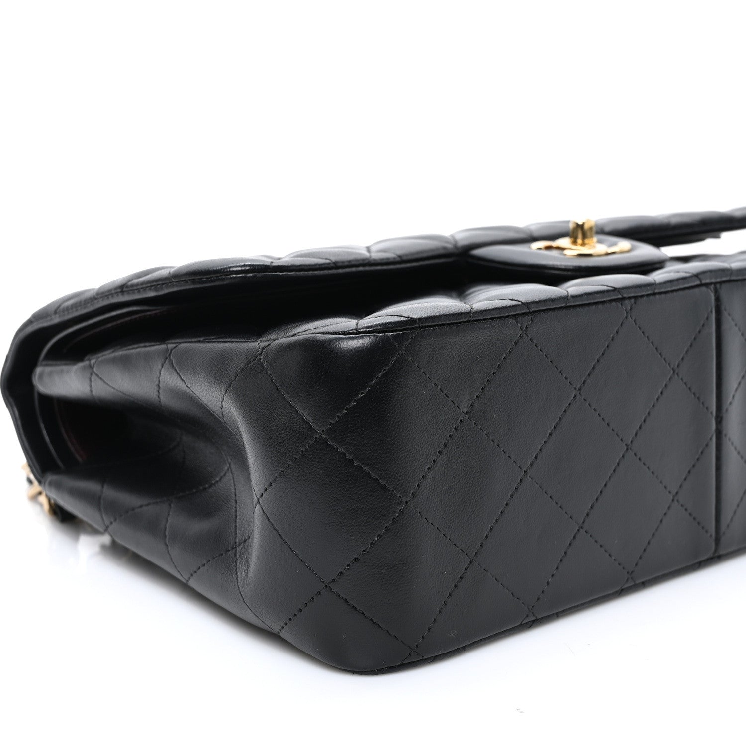 Chanel Lambskin Quilted Jumbo Double Flap Black 8 of 9