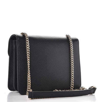 Gucci Dollar Calfskin Small Interlocking G Shoulder Bag Black 3 of 7